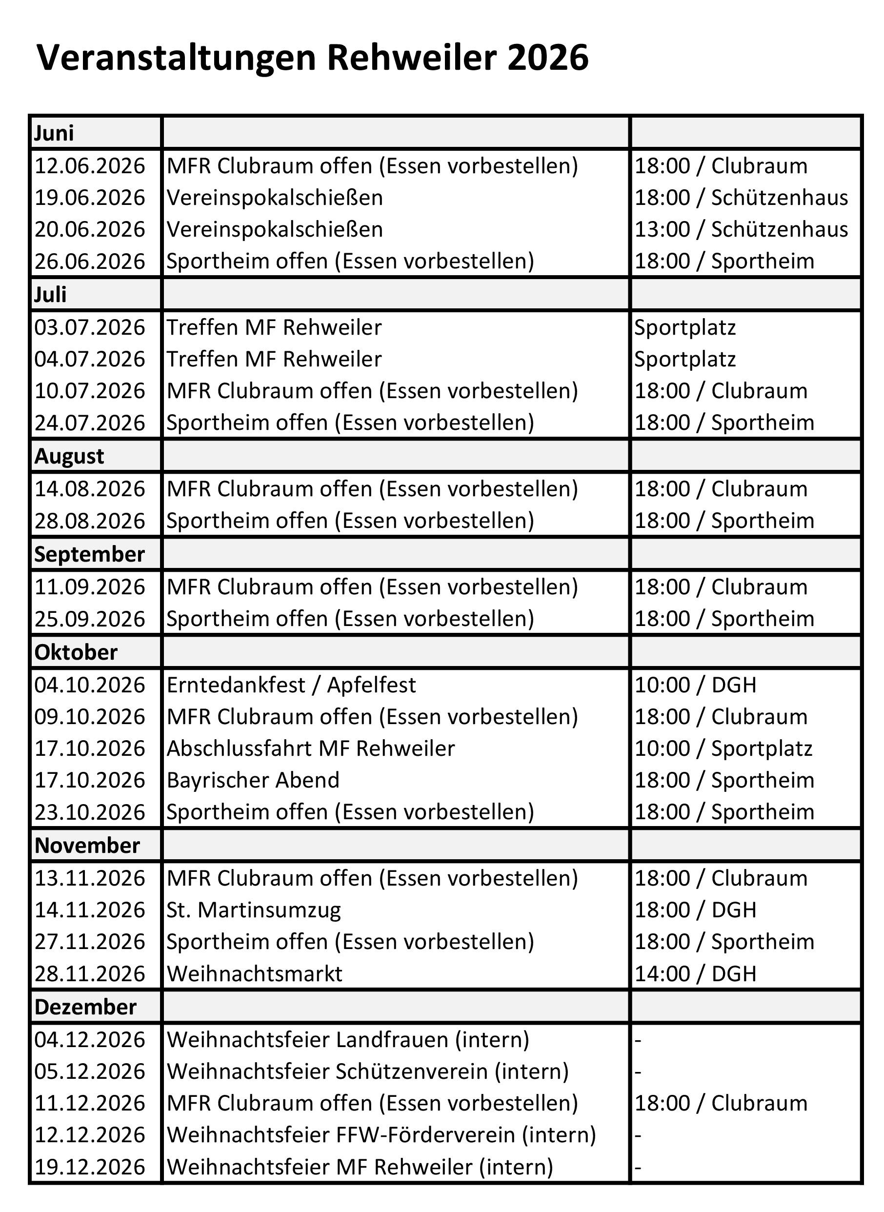 2026 Rehweiler Termine Homepage